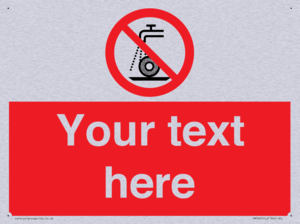 Custom prohibition Do not use for wet grinding